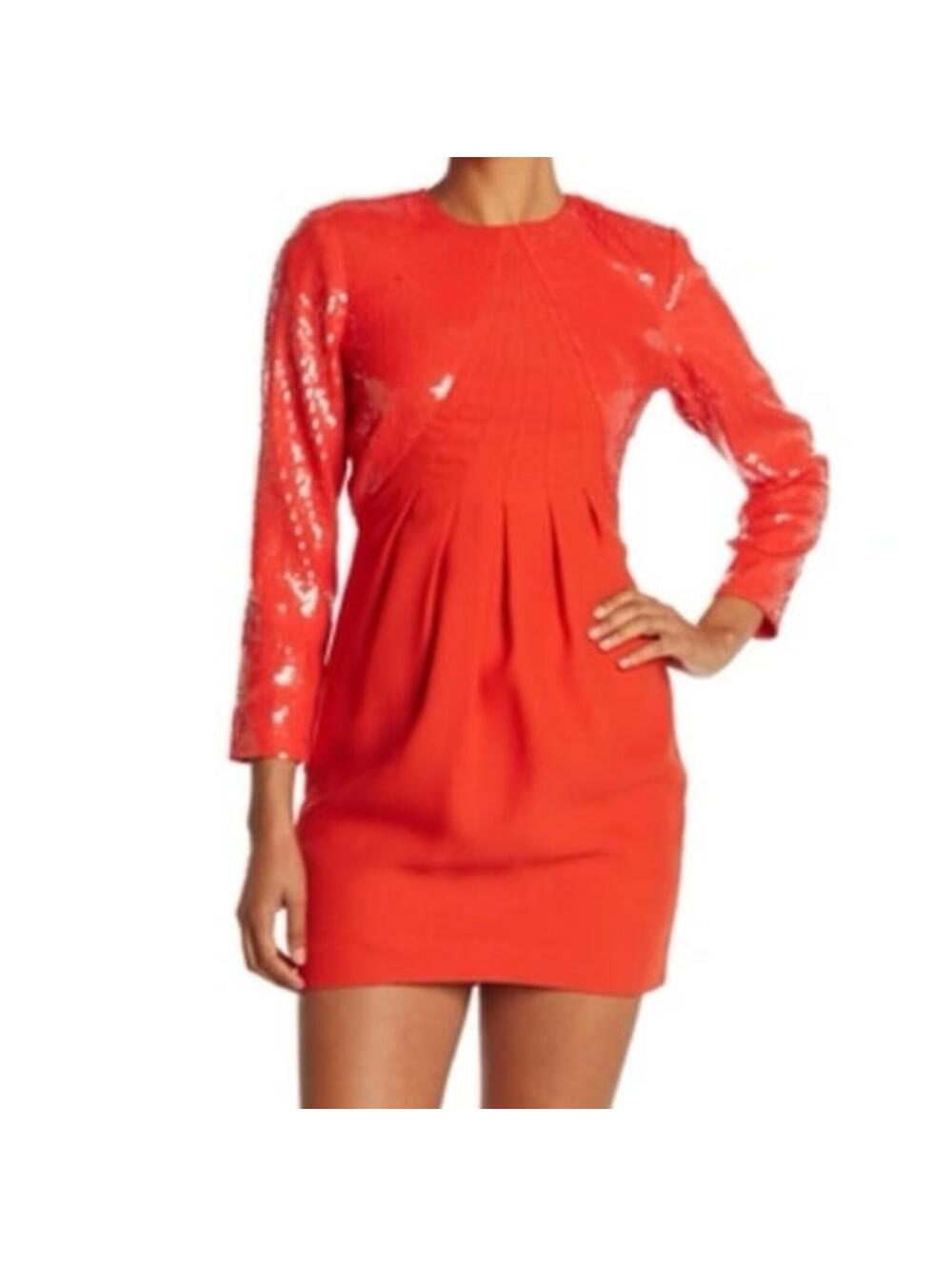 NWT Reiss Cara sequin Top Red Mini
Dress Long Sleeve size 8
